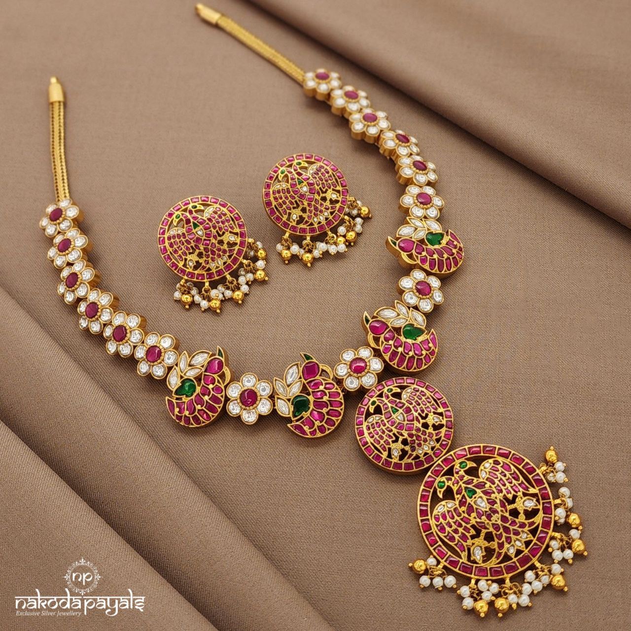 kundan Gandaberunda Neckpiece With Earrings (Gn9108)