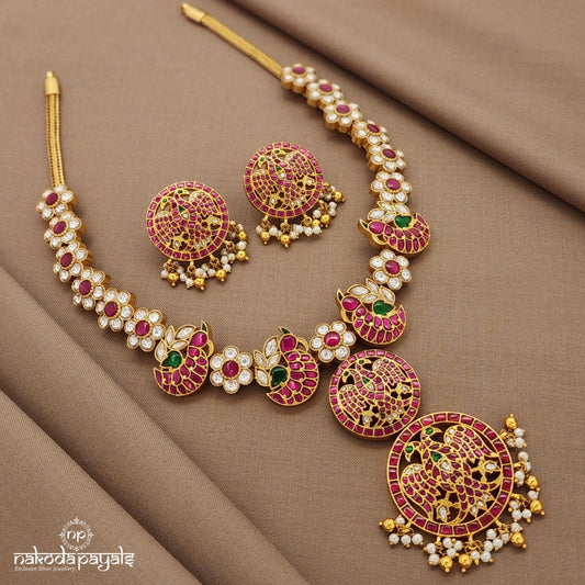 kundan Gandaberunda Neckpiece With Earrings (Gn9108)