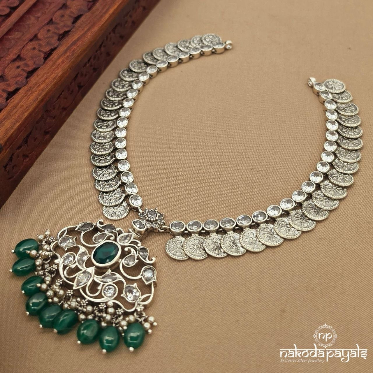 Green Drop Kasu Neckpiece (N11908)