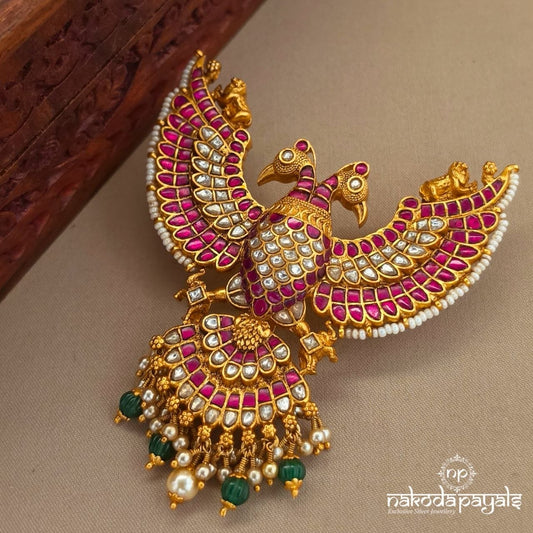 Pink Pearly Gandaberunda Pendant (Gp2535)