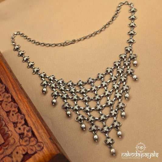 Elegant Floral Ball Drop Neckpiece (N12065)