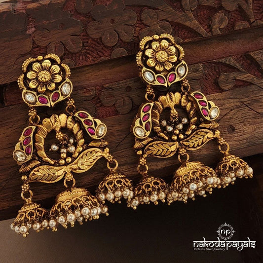 Floral Tribal Jhumka (Ge10343)