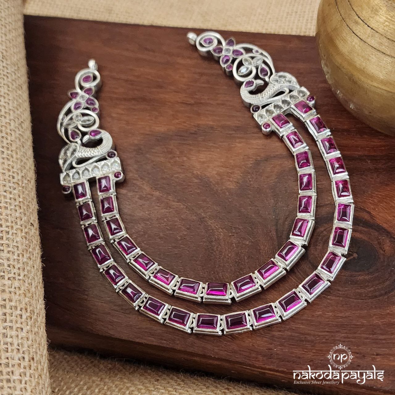 Pinkish Peacock Neckpiece (N10346)