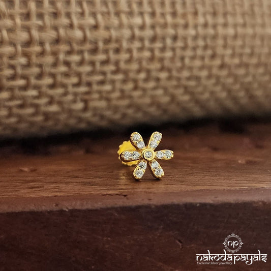 Gold Floral Nosepin(Np775)