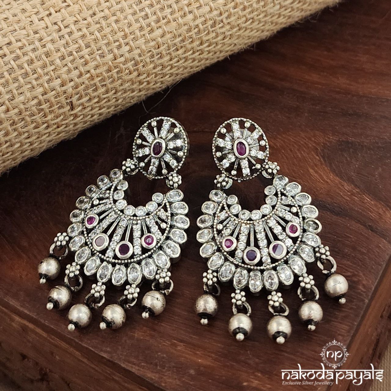 Red Ball Drop Earrings (C3741)
