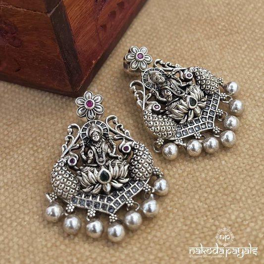Floral Lakshmi Ball Drop Chandbali (C4184)