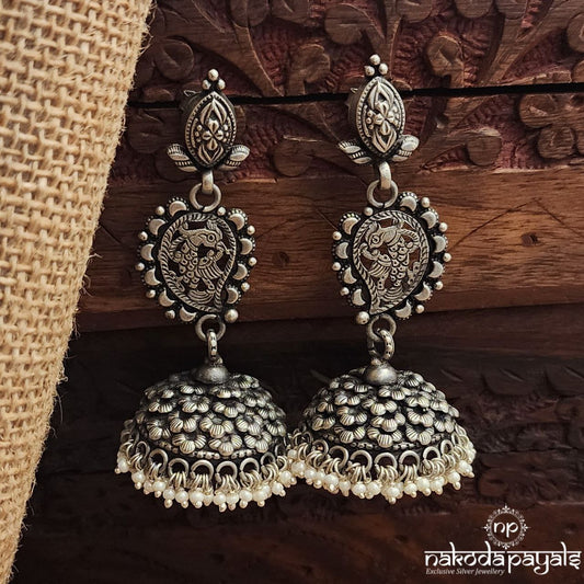 Pearled Drop Floral Jhumka (J1470)