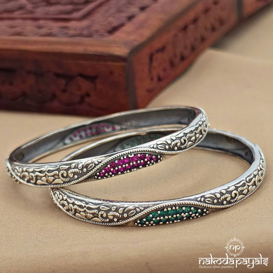 Endearing Oxidised Bangles (K6311)