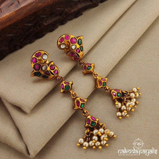 Floral Kundan Earrings (Ge9027)