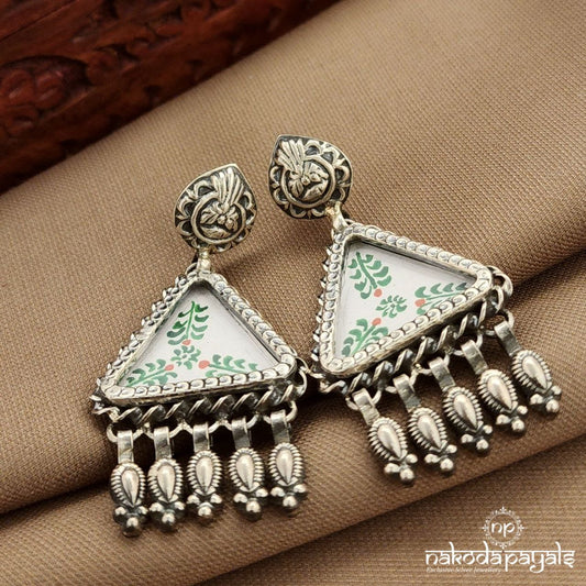 Painted Triangular Earrings (C3914)