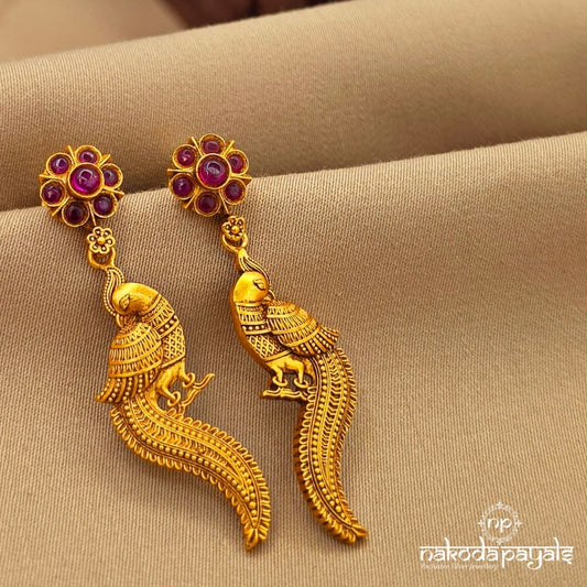 Kemp Floral Peacock Earrings (Ge10787)