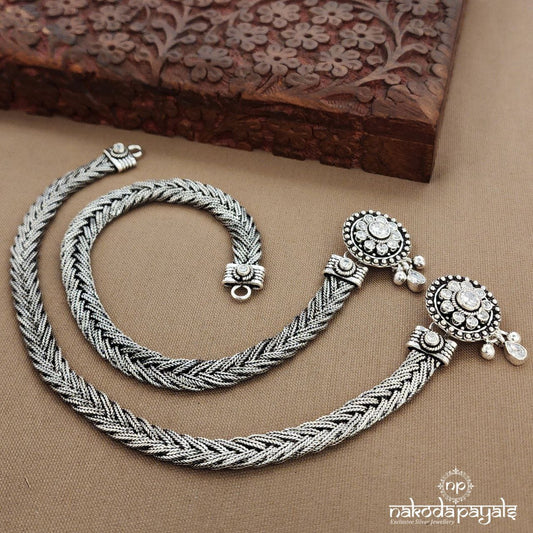 White Braided  Anklets (A6800)