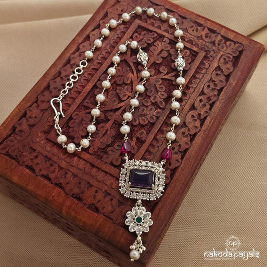 Amethyst Rectangular Neckpiece (N11708)