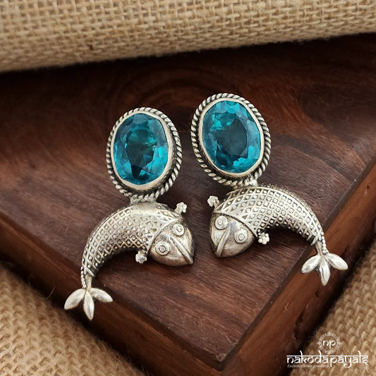 Fish Emerald Green Studs (S3536)