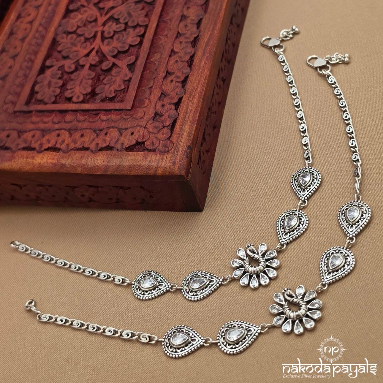 Amazing Peacock Anklet (A6936)