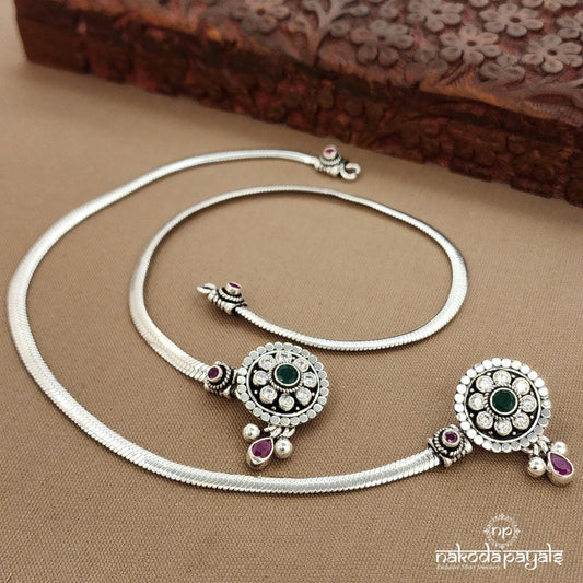 Circular Green Dot Anklets (A6785)