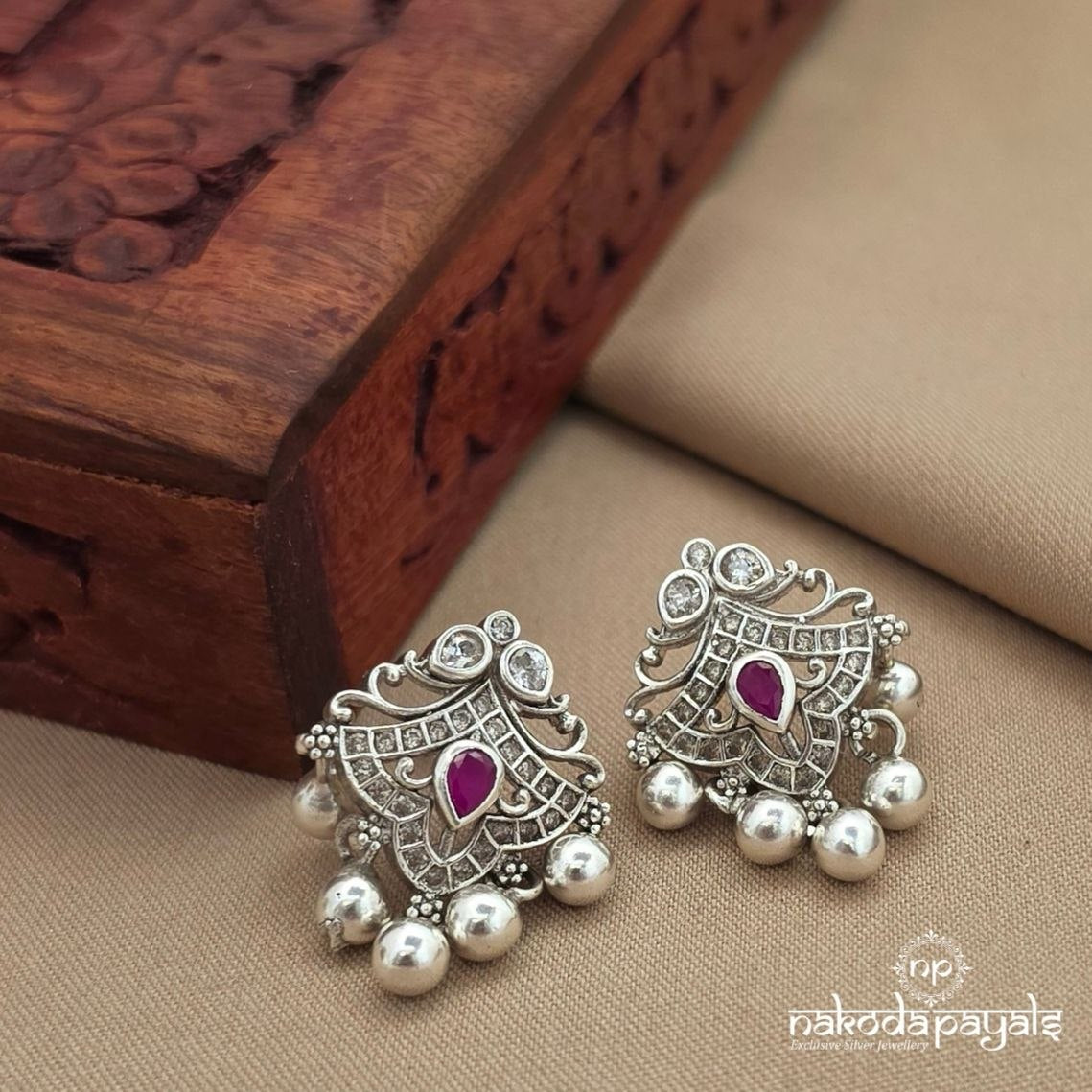Exclusive pink Drop Studs (S9755)