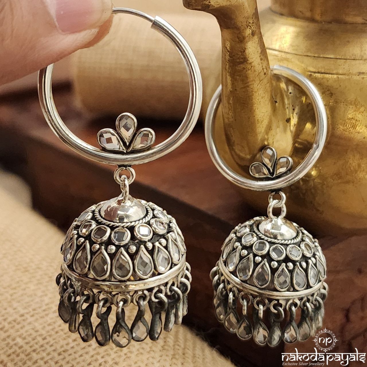 Glorious Polki Bali Jhumka (J1092)
