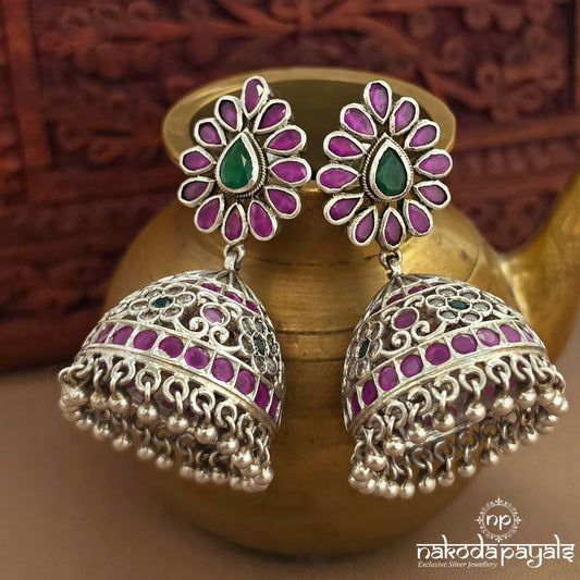 Floral Kemp Jhumka (J1576)