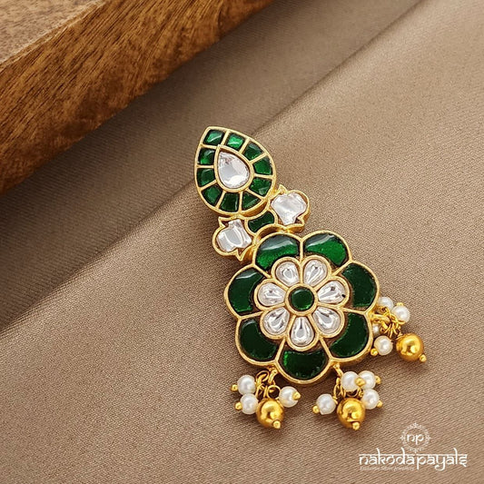 Green & White Kundan Pendant (Gp2061)