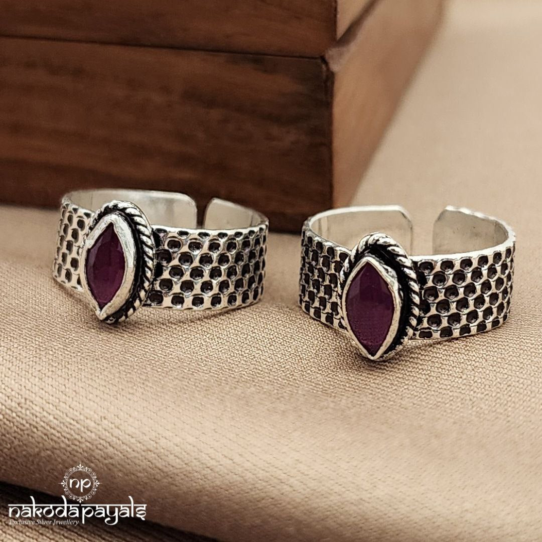 Oval Red  Toebands (T4610)