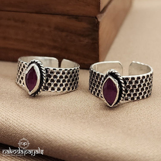 Oval Red  Toebands (T4610)