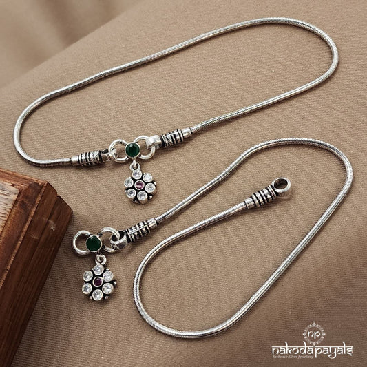 Kemp Drop Snake Chain Anklets (A6490)