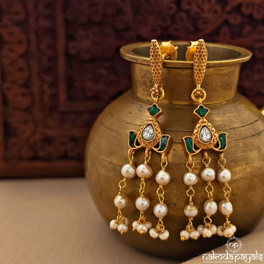 Greenish Floral Chandbali (Ge11335)