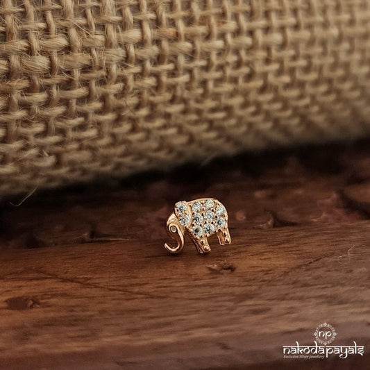 Shiny Rose Gold Elephant Nosepin(Np775)