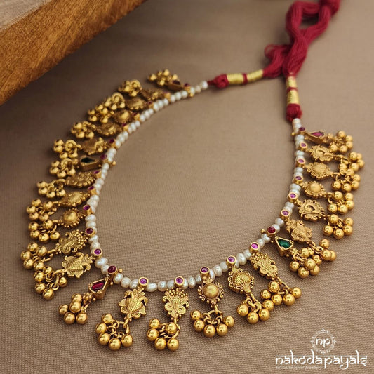 Gandaberunda Drops Saaj Neckpiece (Gn9537)