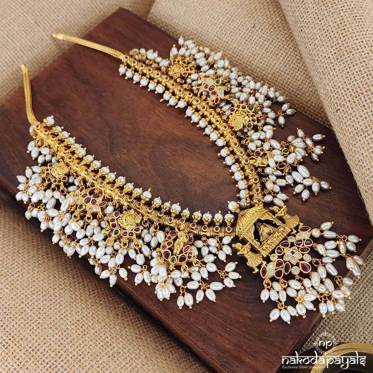 Palanquin Pearled Neckpiece (Gn8414)