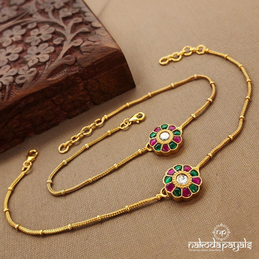 Kundan Multicolor "10 Inch" Anklets (A6755)