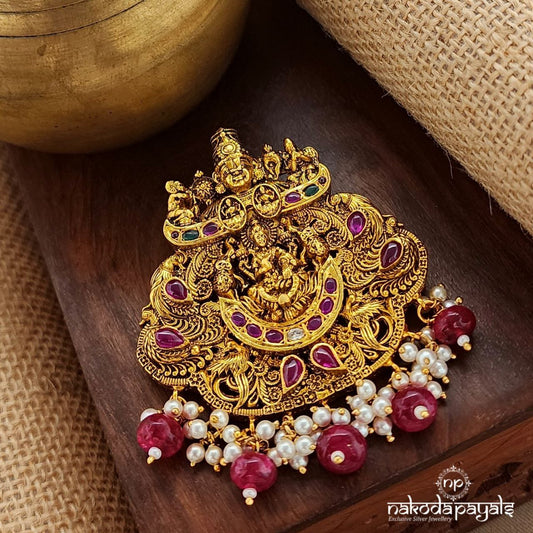 Red Drop Lakshmi Venkateshwara Pendant (Gp2087)