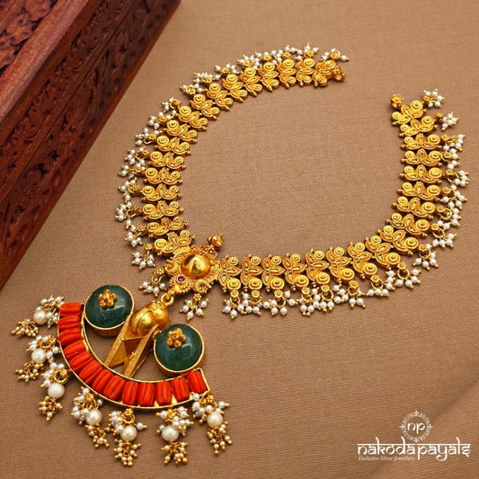 Coral Drop Neckpiece (Gn10027)
