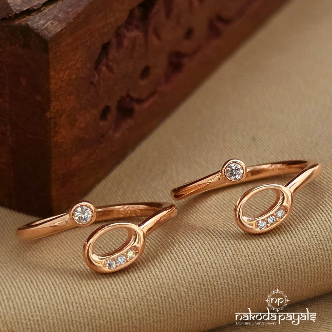 Rose Gold CZ Toerings (T4813)