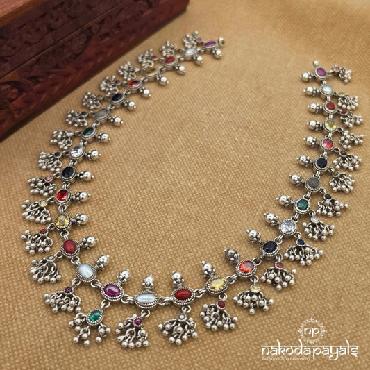Navarathna Oxidised Neckpiece (N11993)