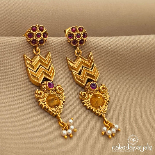 Floral Pearly Earrings (Ge10809)