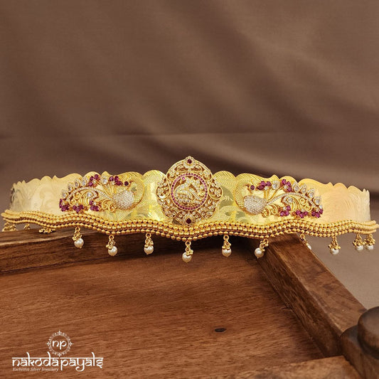 CZ Peacock Lakshmi Daab With Belt (D0256)