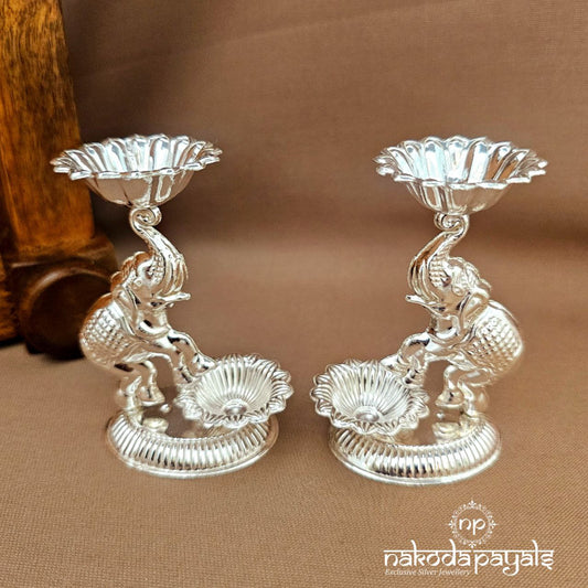 Elephant Deepam Pair (Aa2396)