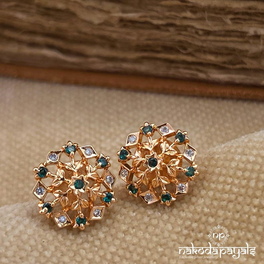 Greenish Swarovski Studs (Ge11138)