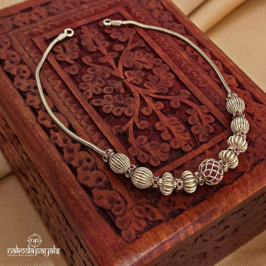 Pinkish Ball Neckpiece (N11697)