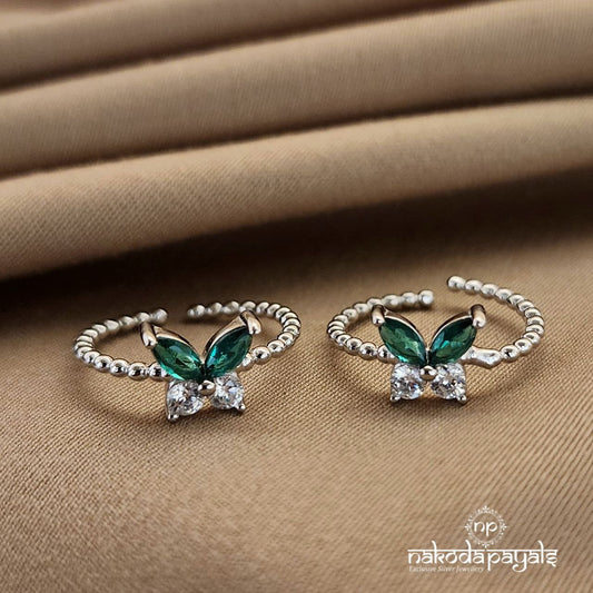 Butterfly Green Toerings (T4384)