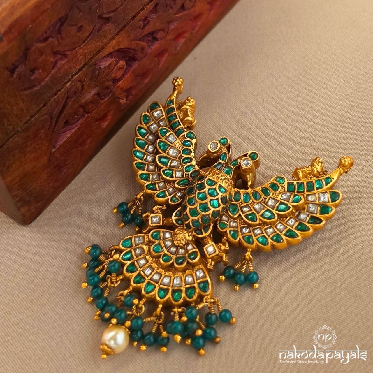 Reversible Gandaberunda Kundan Pendant (Gp2536)