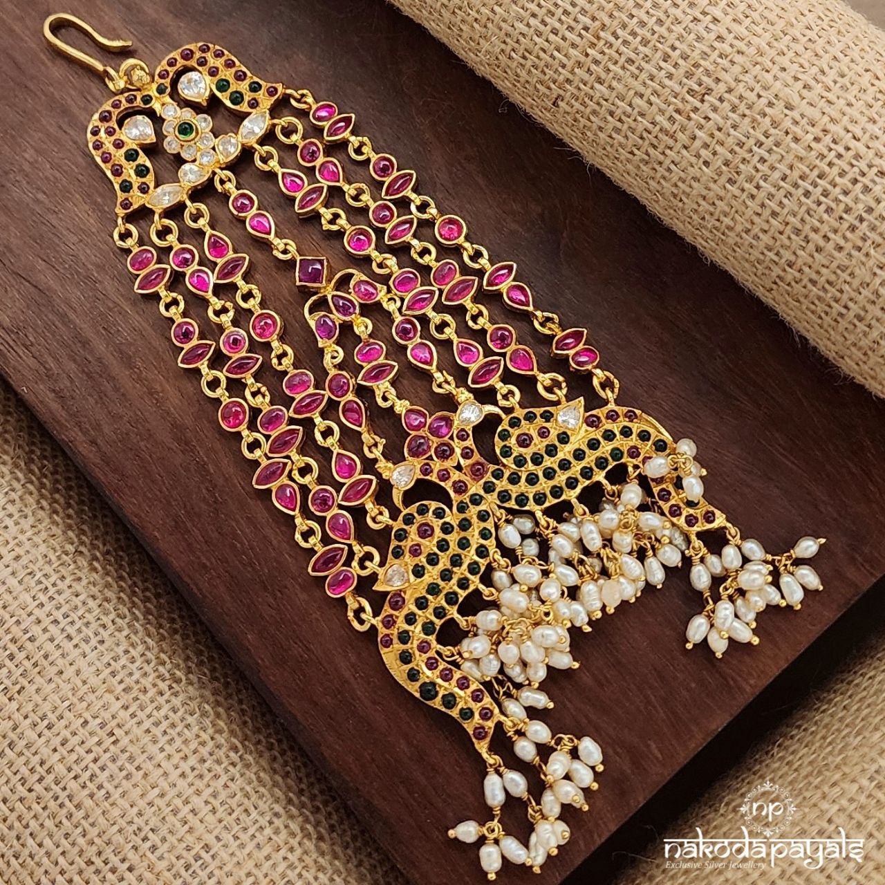 Traditional Pearled Drop Maang Tika (Gm1037)