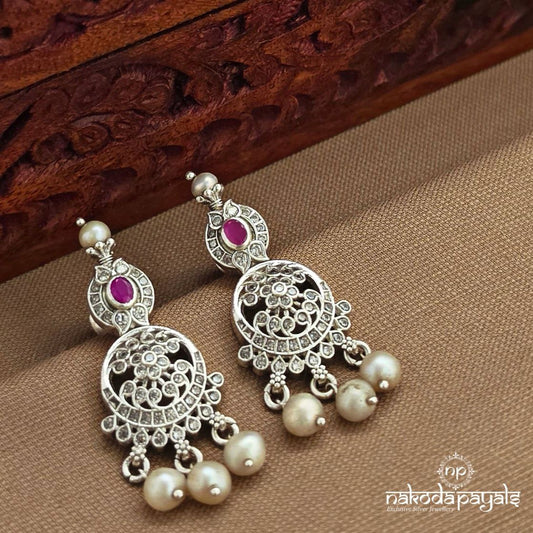 Pink Oval  Earrings (C3941)