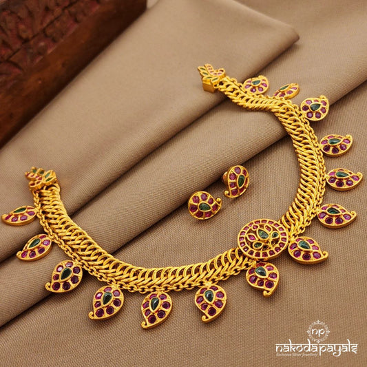 Mango  Neckpiece With Earrings (Gn9844)