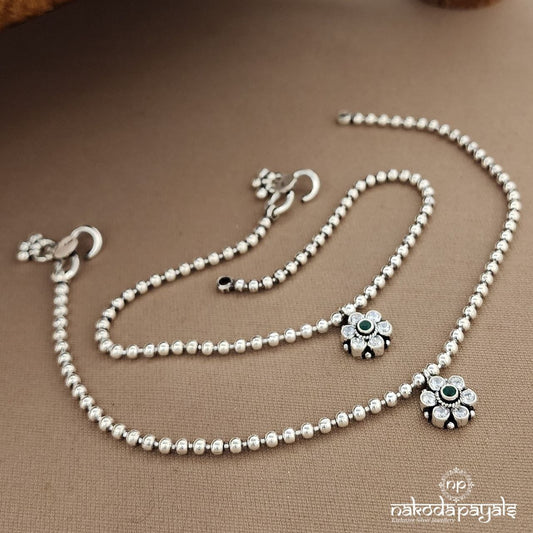 Green Floral Anklets (A6680)