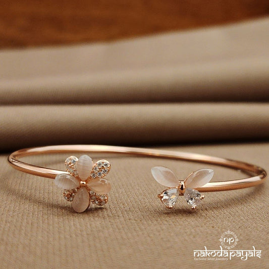 Rose Gold Pink Adjustable Kada (St3844)