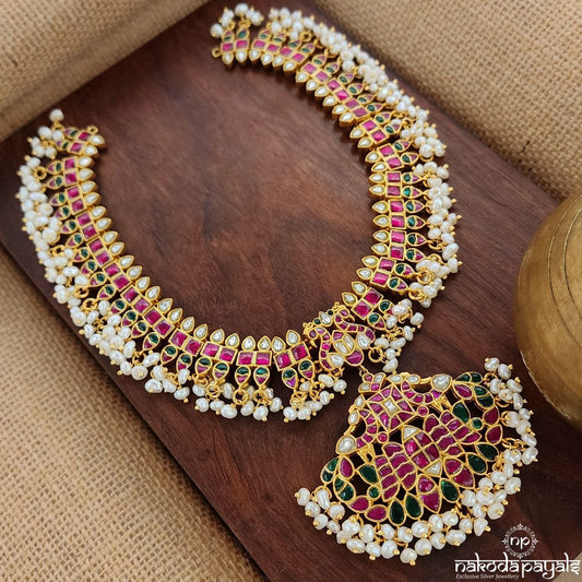 Traditional Kemp Pearled Drop Neckpiece (Gn8810)