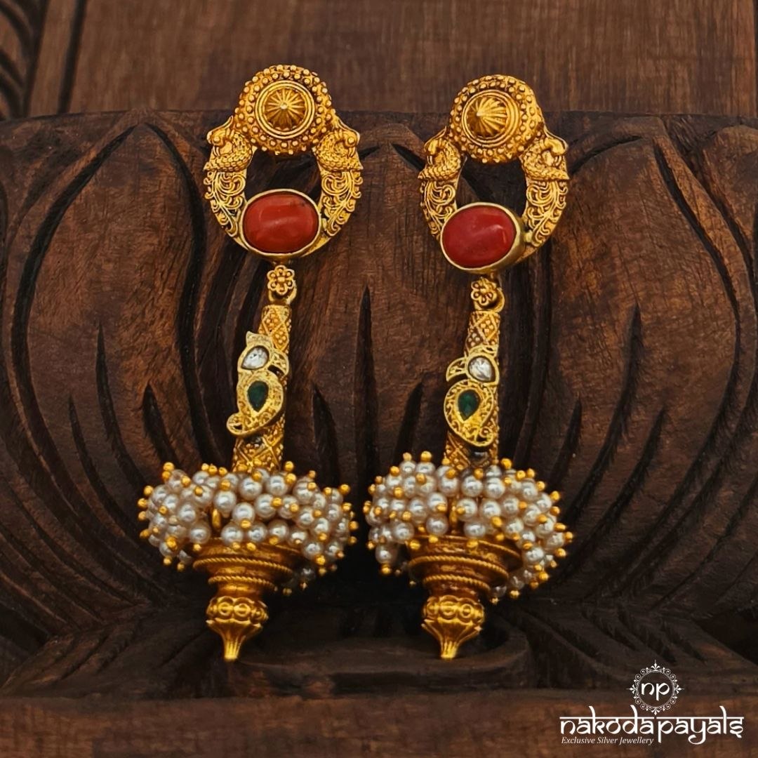 Birdy Coral Chandbali (Ge11549)